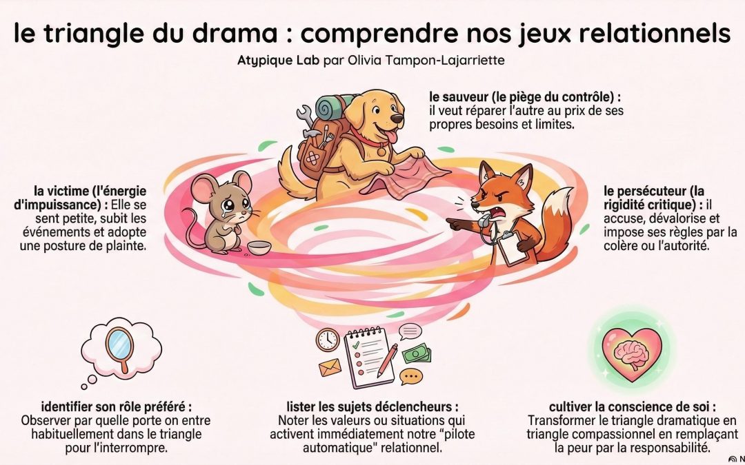 Une vie de drama ou être coincée dans le vortex du triangle de Karpman